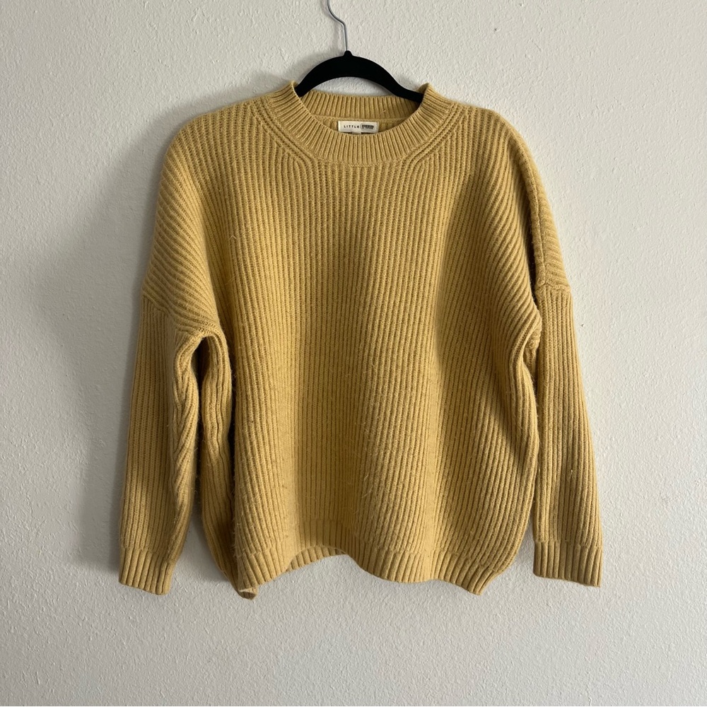Anthropologie Little Lies Cozy Yellow Women's Sweater